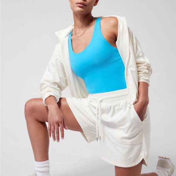 Athleta Malibu One Piece Swimsuit Blue M Medium L Large Petite New - Picture 3 of 8